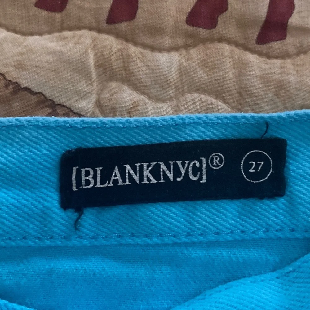 BLANK NYC women’s 27 tie dyed denim skirt blue white five pocket mini A-line
